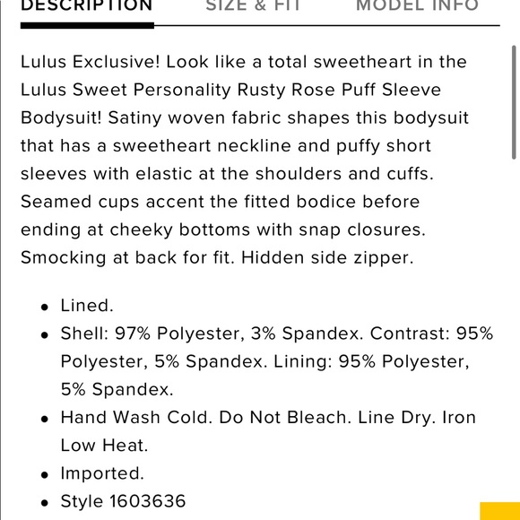 NWT Lulus Bodysuit Small - Picture 7 of 7